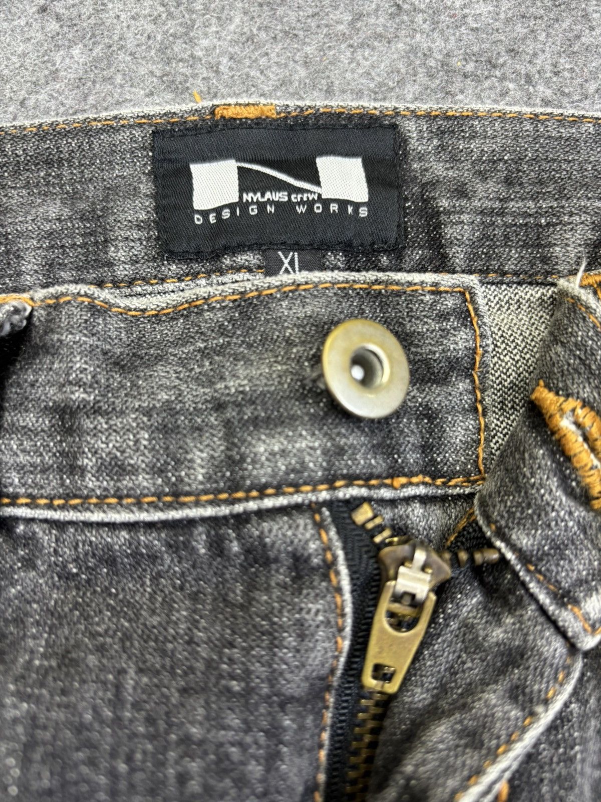 Japanese Brand 💥Flare💥Nylaus Design Works Black Wash Flare Denim F901 Size US 33 - 7 Thumbnail