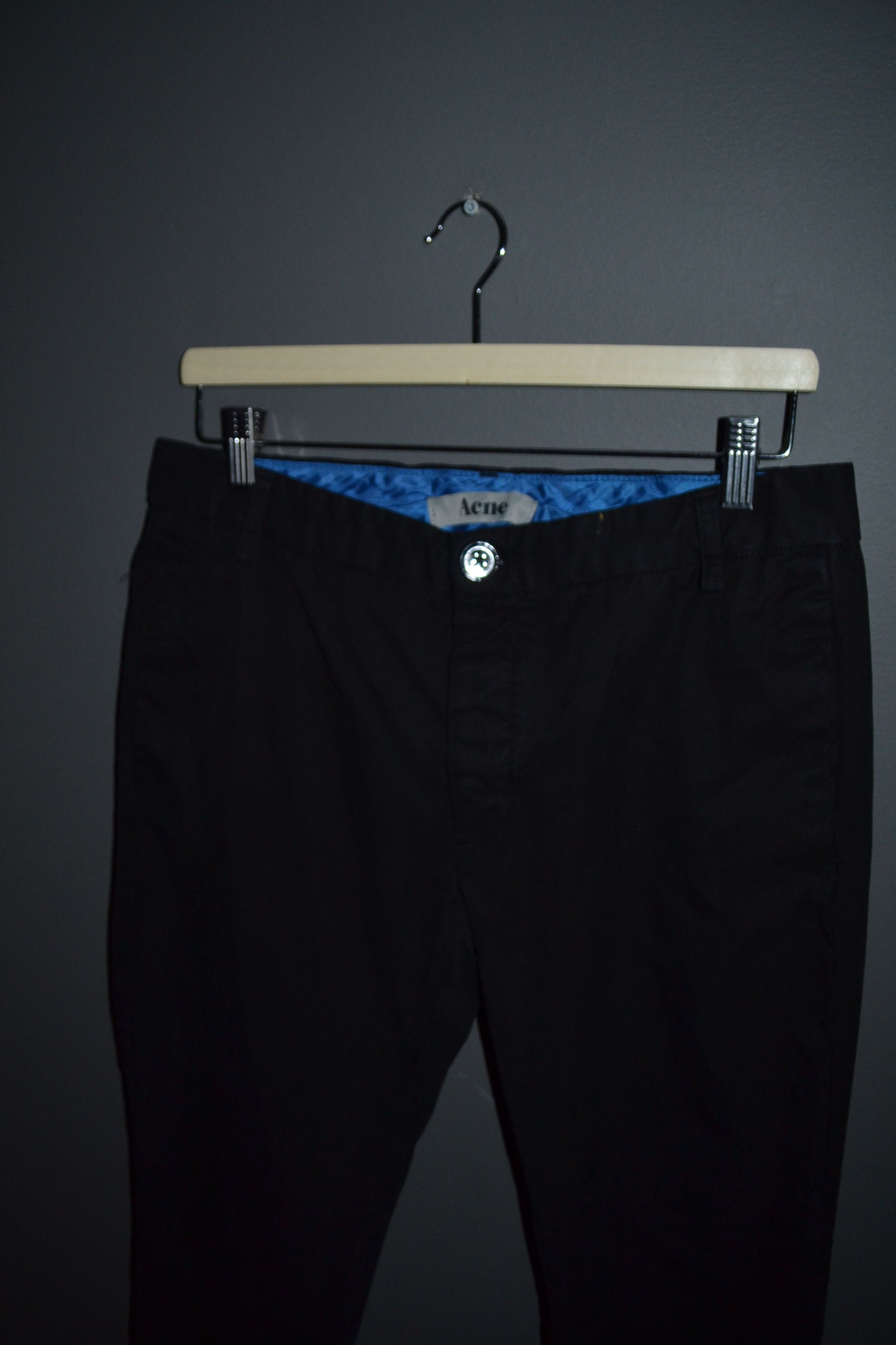 Acne Studios Acne Studios Guy Black 32 34 Cotton Pants Size US 32 / EU 48 - 2 Thumbnail