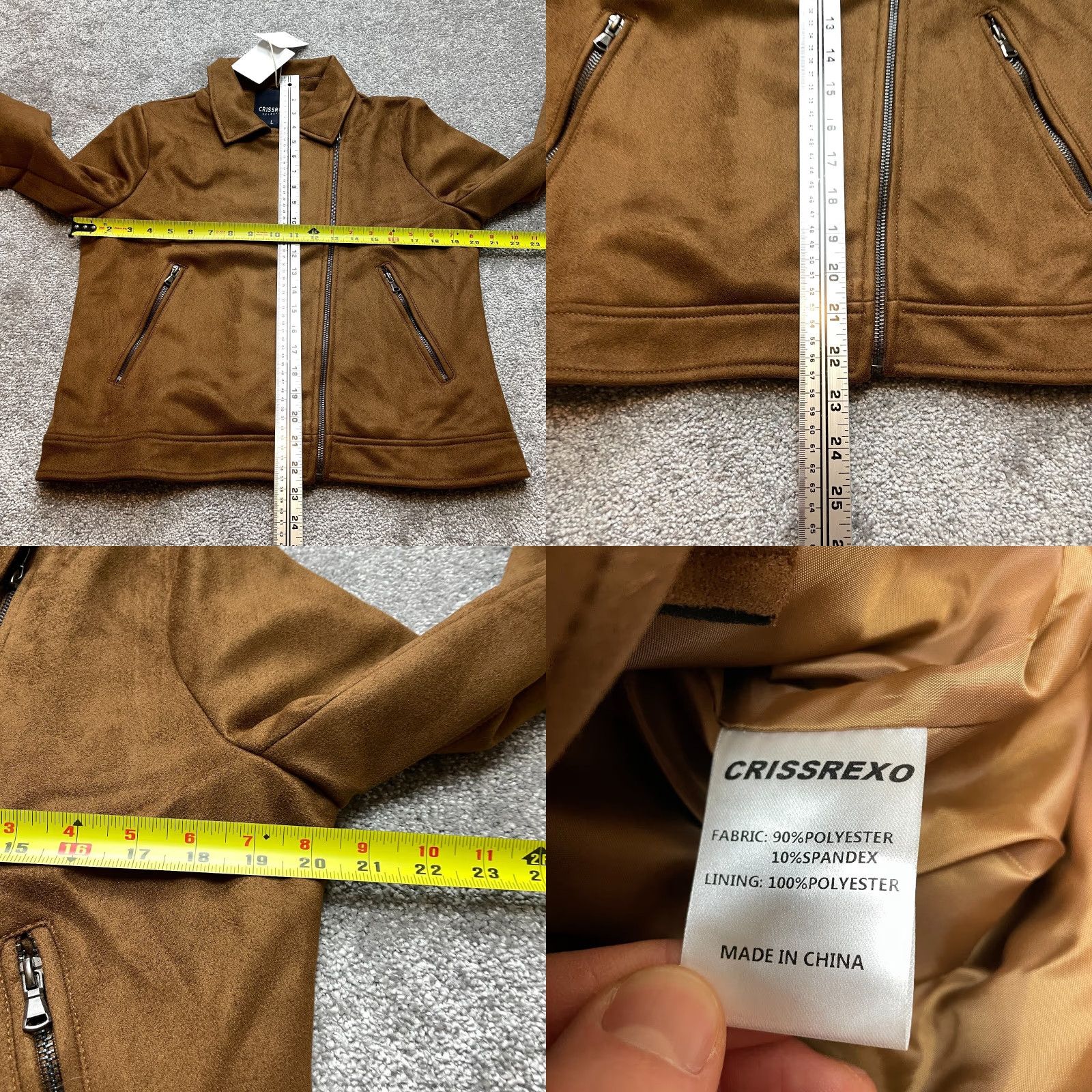 Vintage Crissexo Coat Jacket Womens L Brown Faux Suede Full Zip New Size L / US 10 / IT 46 - 8 Thumbnail