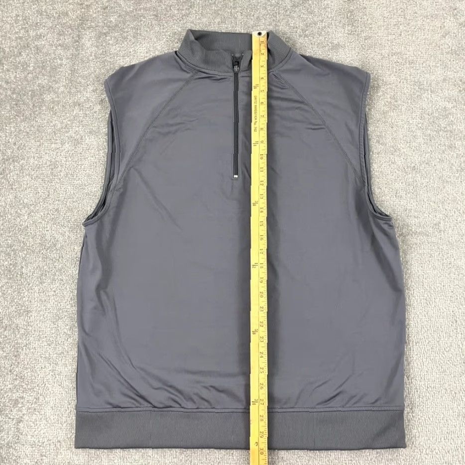Footjoy FootJoy Golf Vest Mens Large Gray 1/4 Zip Performance Pullover Stretch Outdoor Sports Size US L / EU 52-54 / 3 - 3 Thumbnail