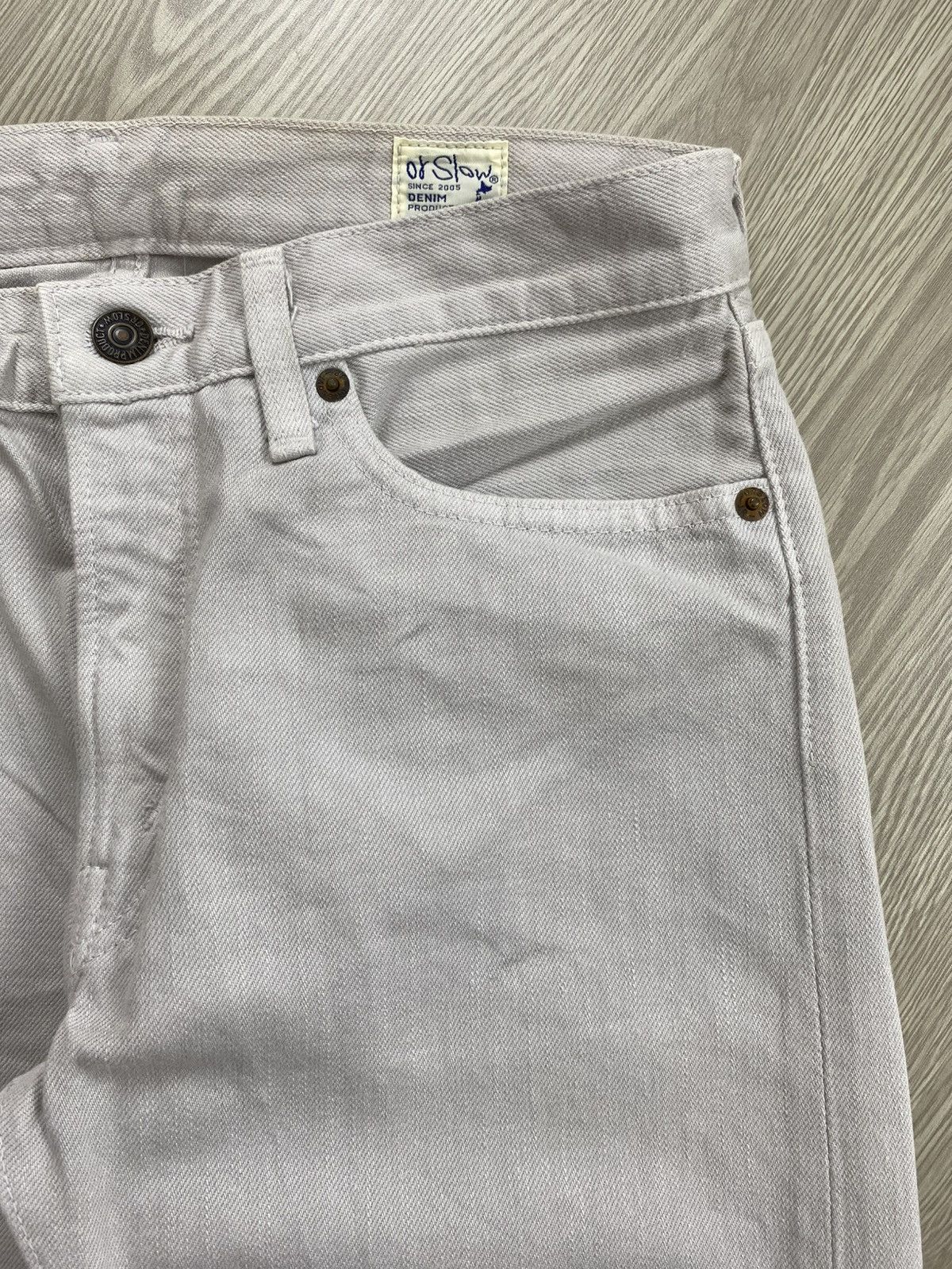 Evan Kinori × Orslow Vintage Orslow Japan Broken White Straight Jeans Size US 29 - 9 Thumbnail