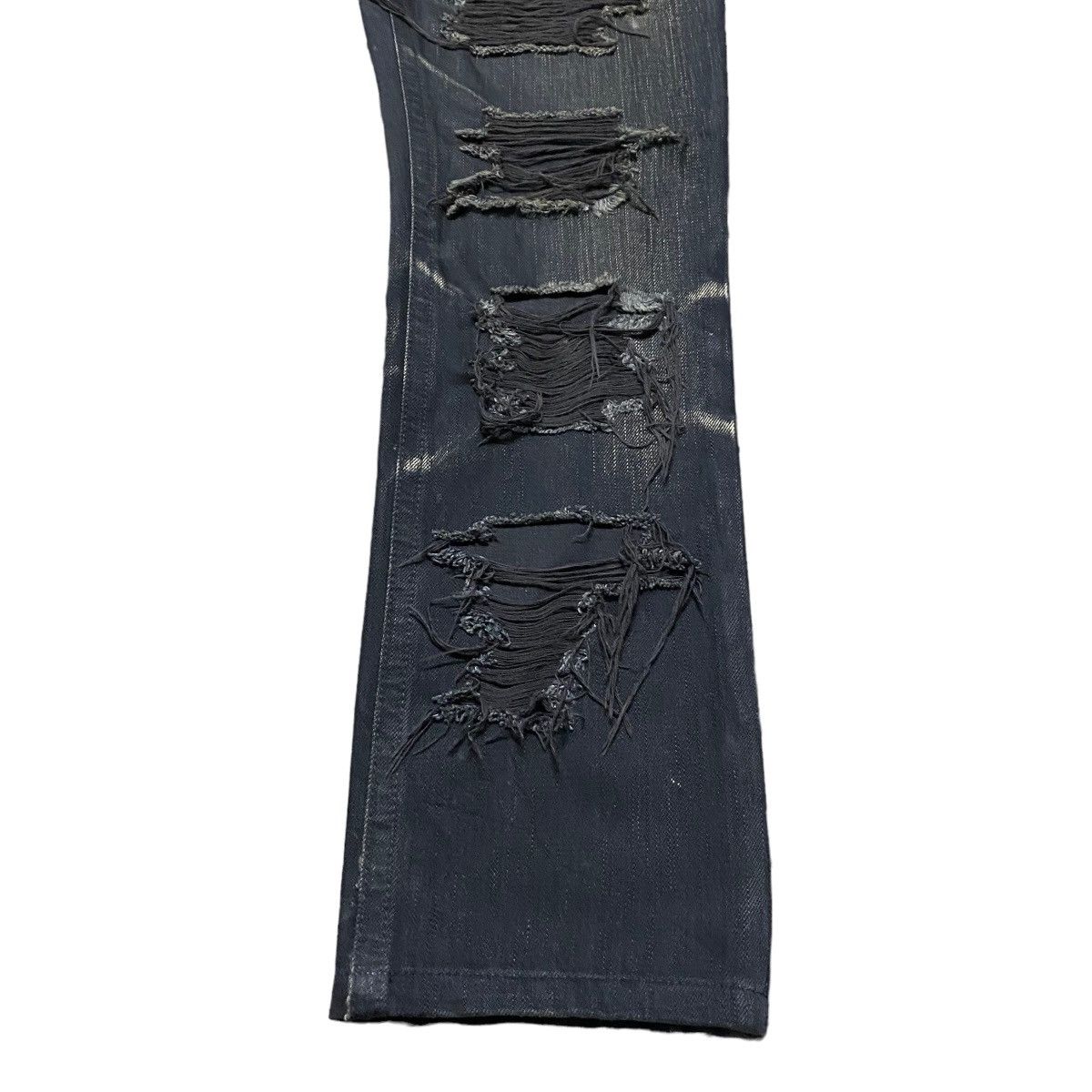 Tornado Mart Tornado Mart Black Denim Thrashed Jeans Size US 30 / EU 46 - 8 Thumbnail