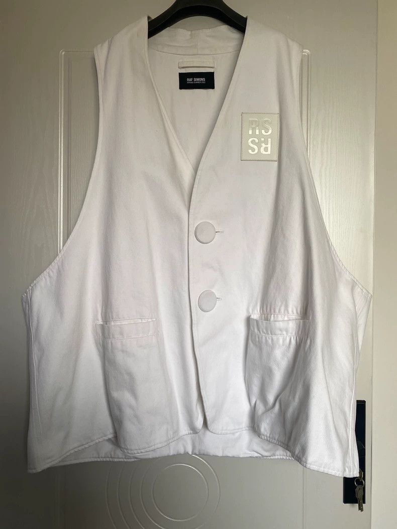 Raf Simons Raf simons size 1 Cotton twill white denim vest Size 36R - 1 Thumbnail
