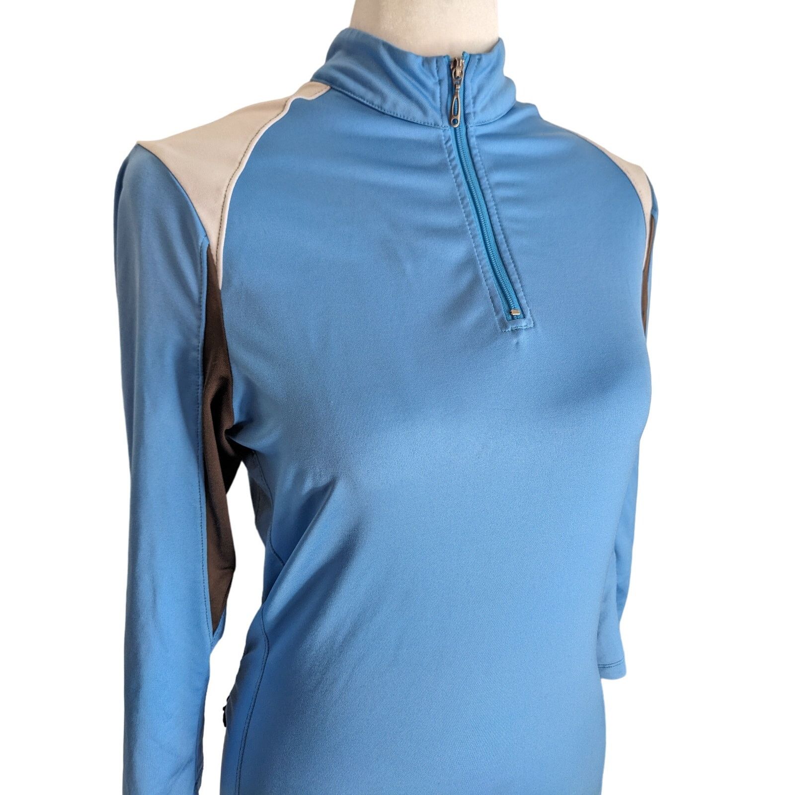 PEARL iZUMi Pearl Izumi Blue Quarter Zip Cycling Jersey Sportswear Size M / US 6-8 / IT 42-44 - 2 Thumbnail