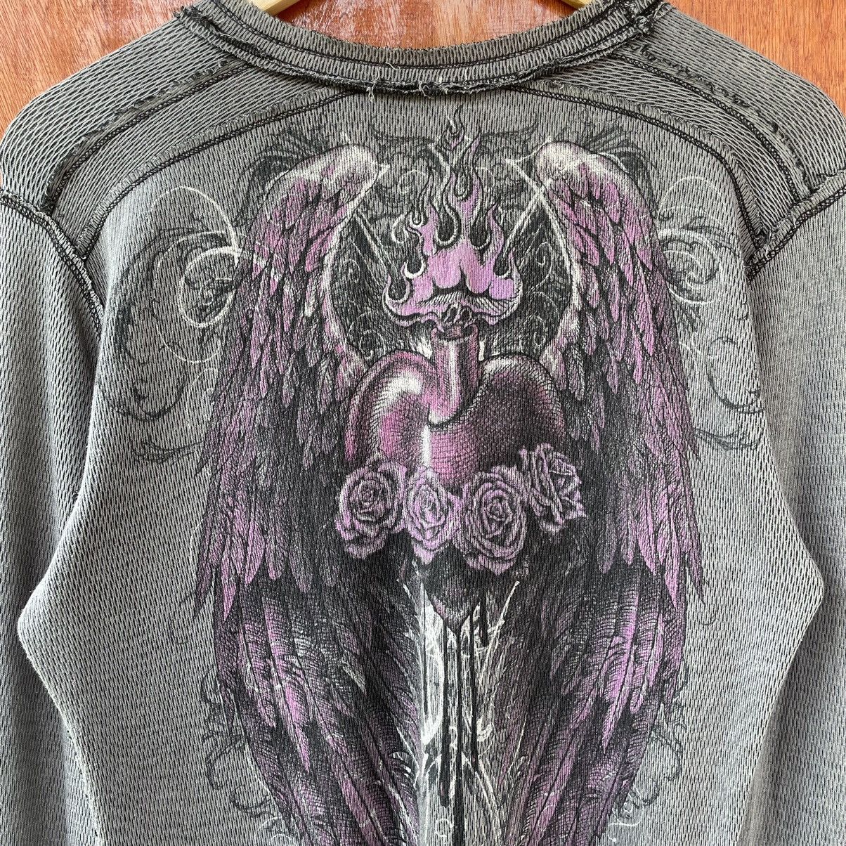 Affliction Vintage Y2K Affliction Tattoo Reversible Tee Shirt Size US XL / EU 56 / 4 - 8 Thumbnail