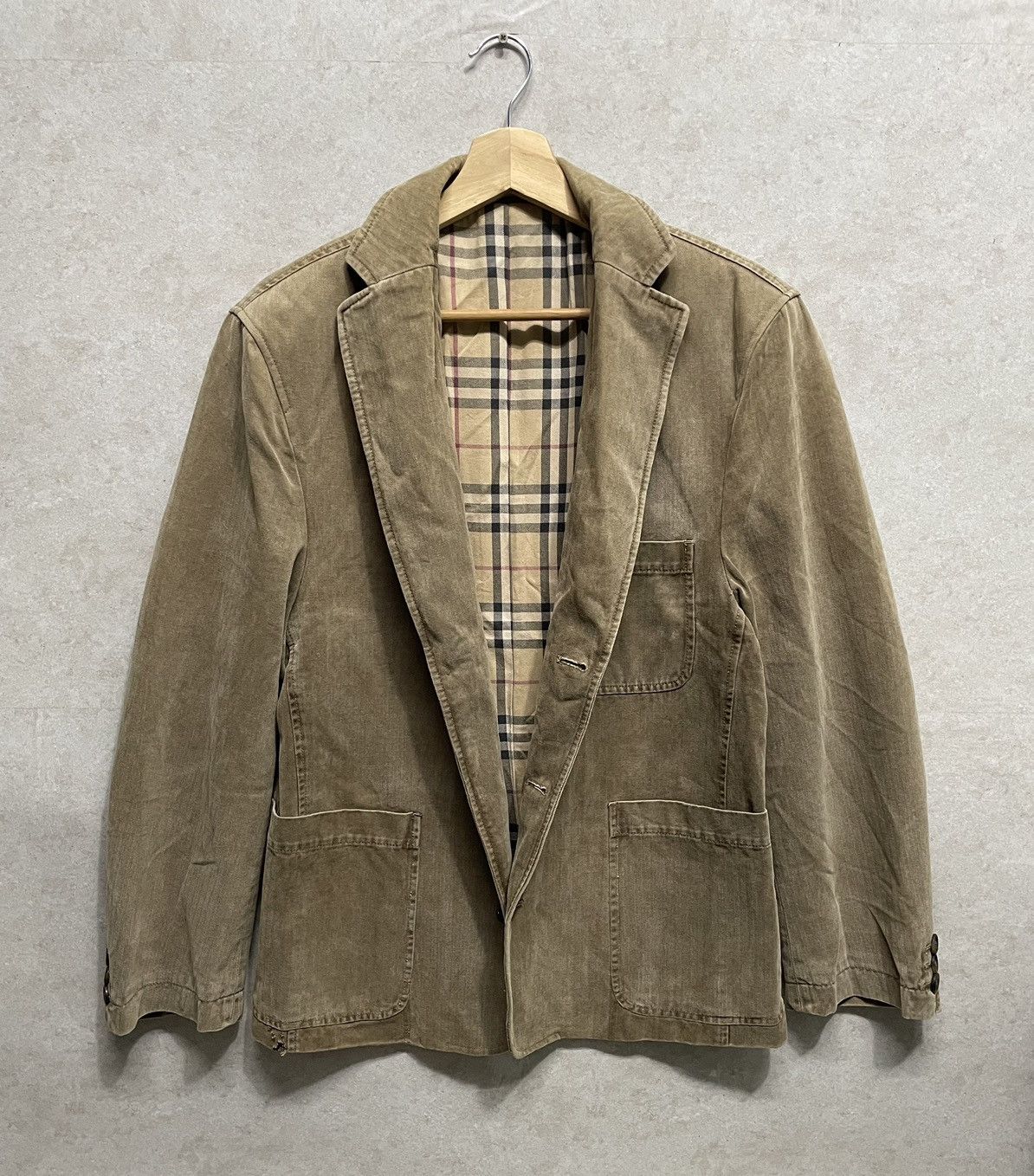 Burberry Vintage Burberry HBT Blazer Coat Size 48S - 2 Thumbnail