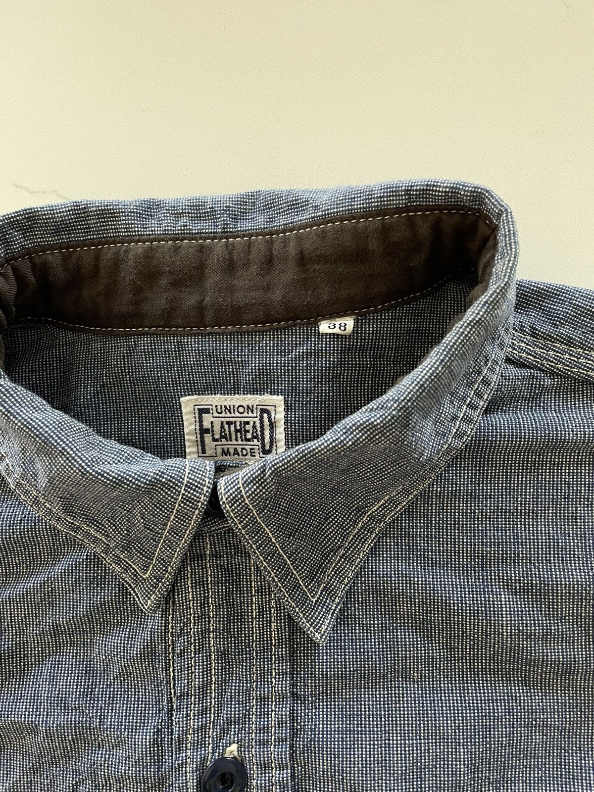 The Flat Head The Flat Head Chambray Button Up Shirt - Size 38 (Medium) Size US M / EU 48-50 / 2 - 2 Thumbnail