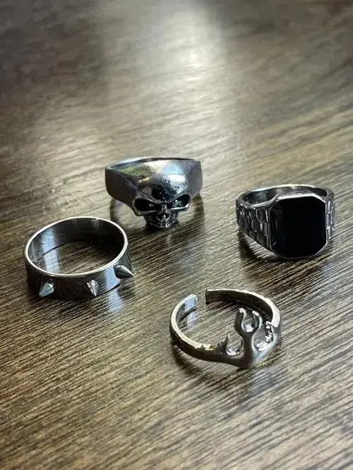 Jewelry Punk Ring Combo Size ONE SIZE - 4 Thumbnail