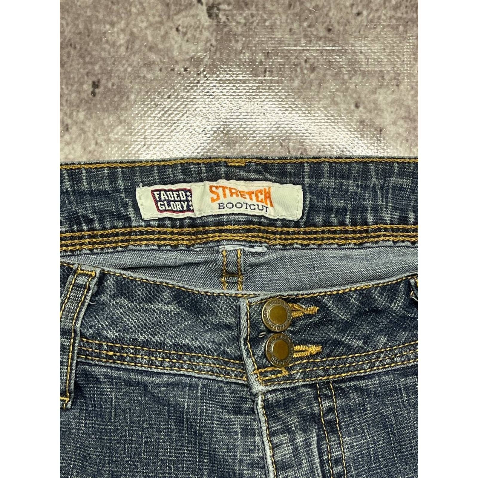 Faded Glory Vintage Faded Glory Stretch Bootcut Jeans Blue Y2K Style Size 31" - 3 Thumbnail