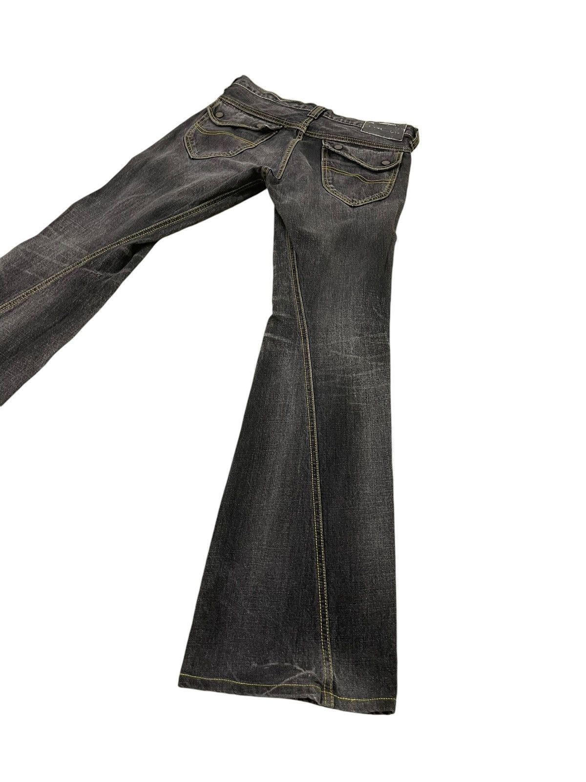 Japanese Brand Flare Jeans Lee Japan Faded Distress Boot Cut 8🟦9 Size US 30 / EU 46 - 12 Thumbnail