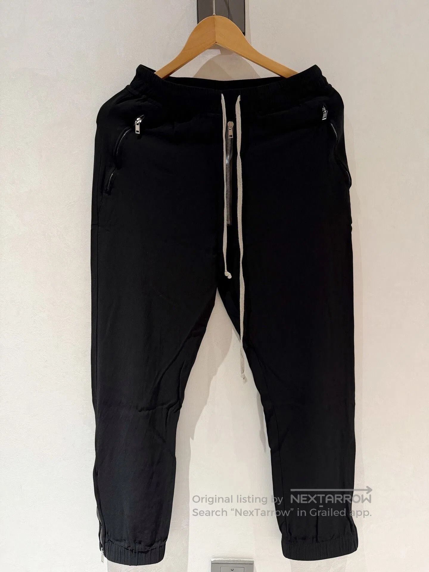 Rick Owens Special line FOREVER Drawstring Long Pants Black Sz 46