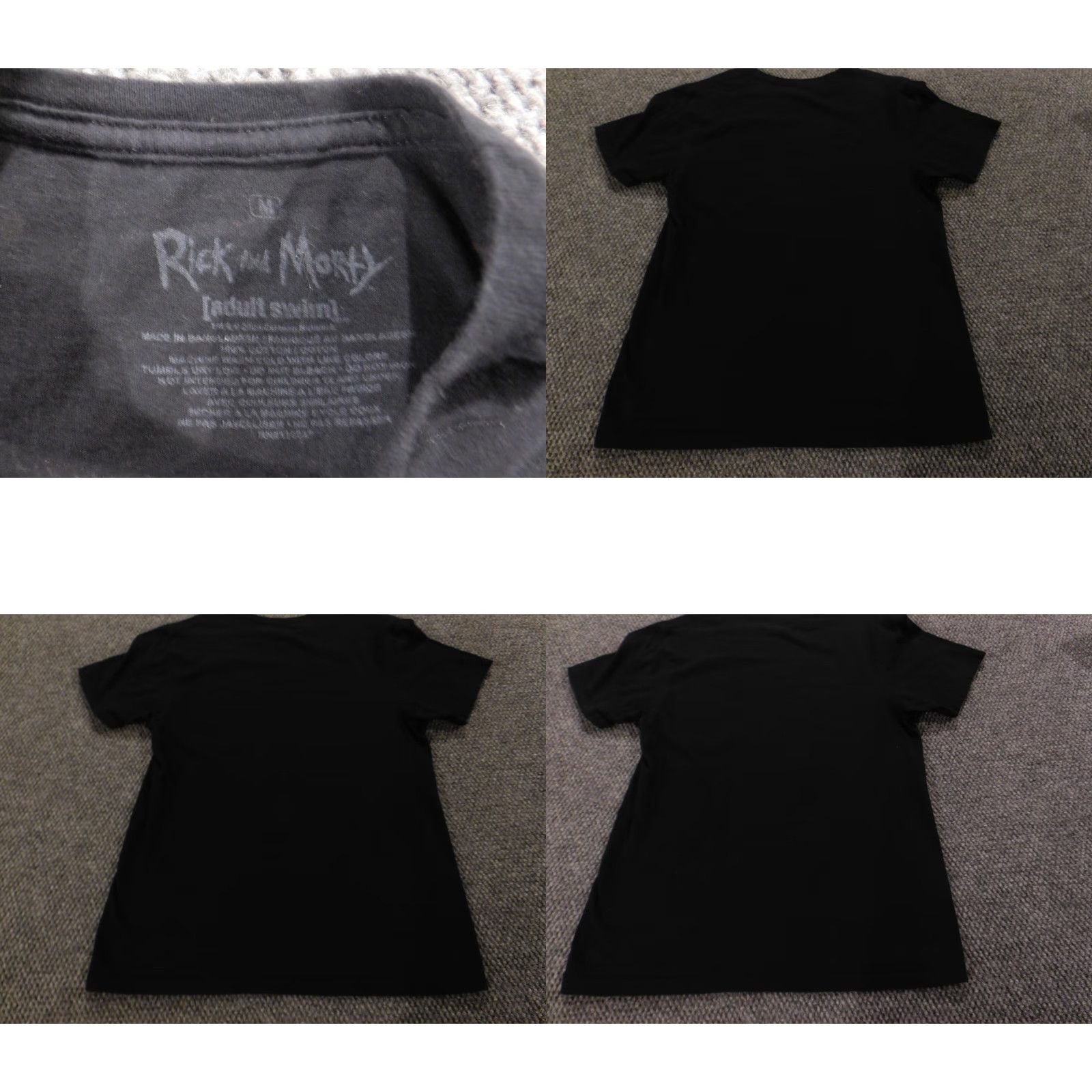 Swims Rick & Morty Mens Shirt Mildu Black T-Shirt Crew Neck Short Sleeve Logo Graphic Adult Swim Cotton Knit Regular M Colorful 90s? Size US M / EU 48-50 / 2 - 8 Thumbnail