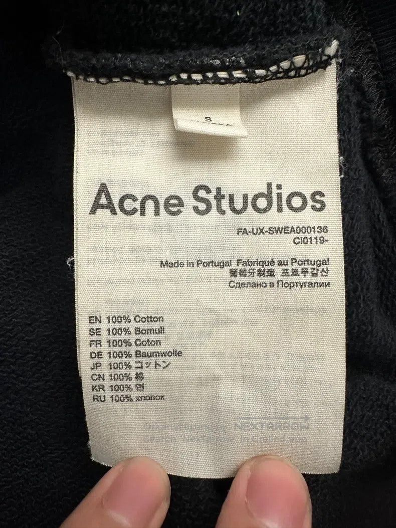 Acne Studios Acne Studios FW22 Solid Color Smile Face Logo Hooded Sweat Size US S / EU 44-46 / 1 - 4 Thumbnail