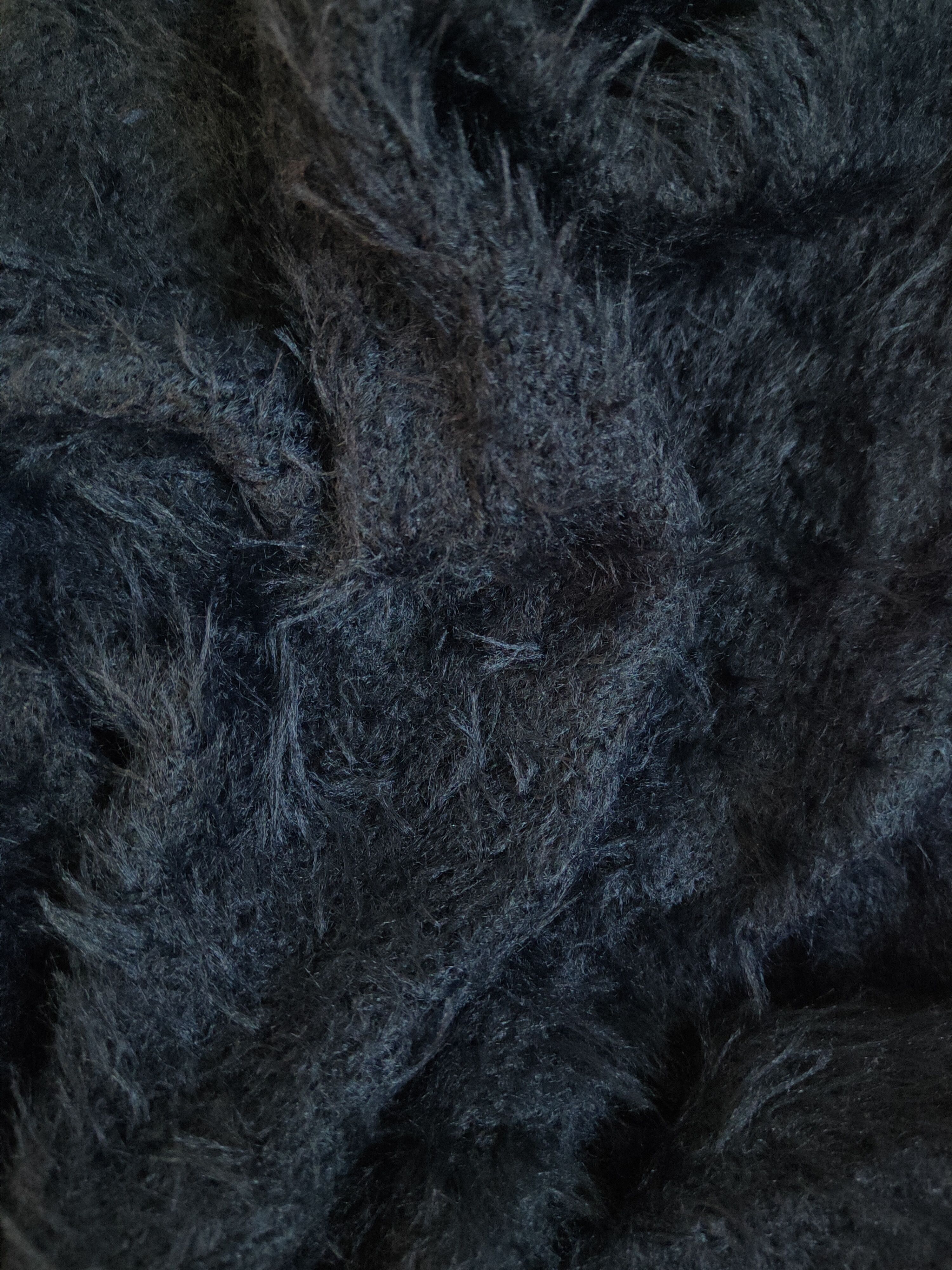 GU GU Navy Shag Shaggy Fur Mohair Knitwear #S1999 Size L / US 10 / IT 46 - 10 Thumbnail