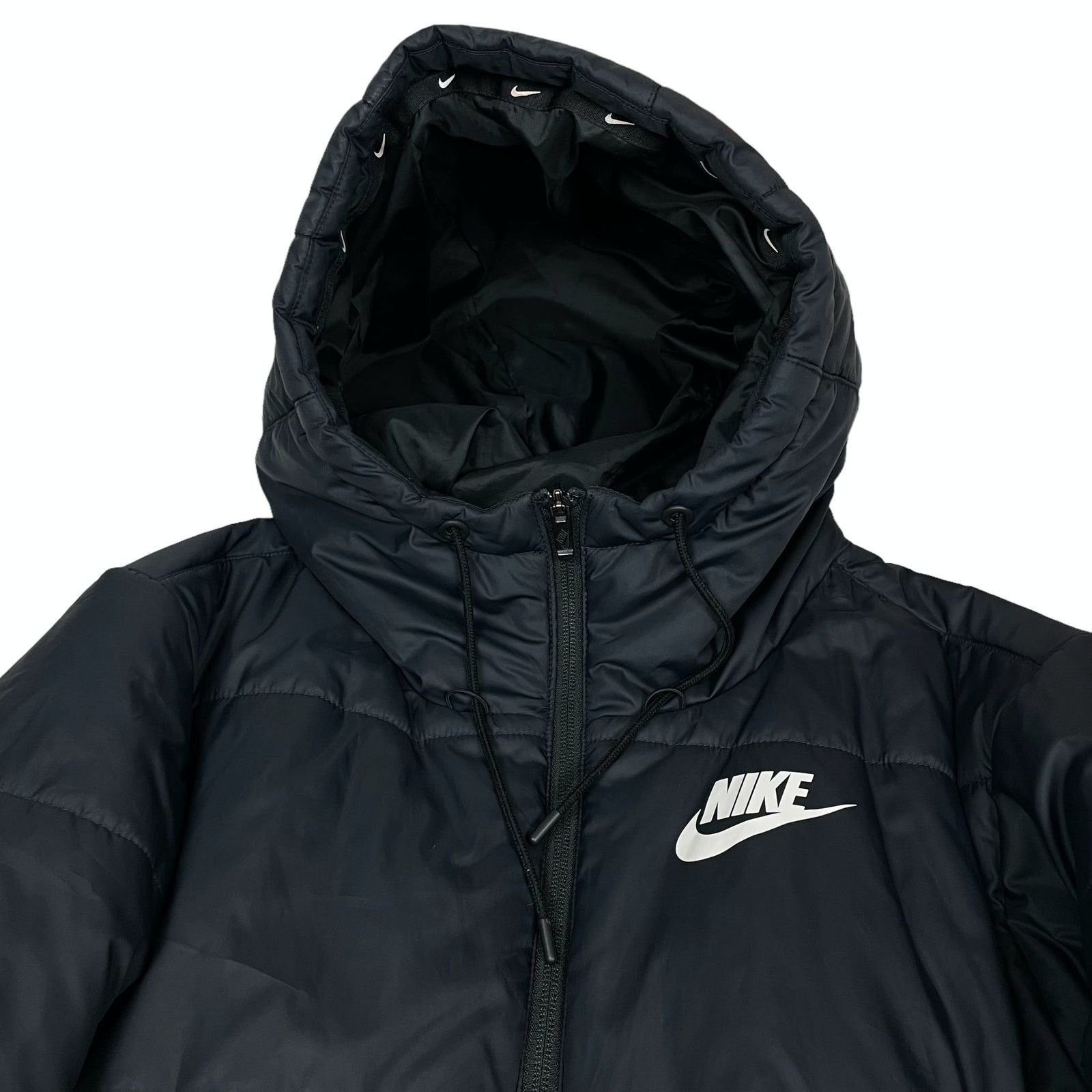 Nike Nike Sportswear Women Black Hooded Full Zip Puffer Jacket XS Size XS / US 0-2 / IT 36-38 - 3 Thumbnail