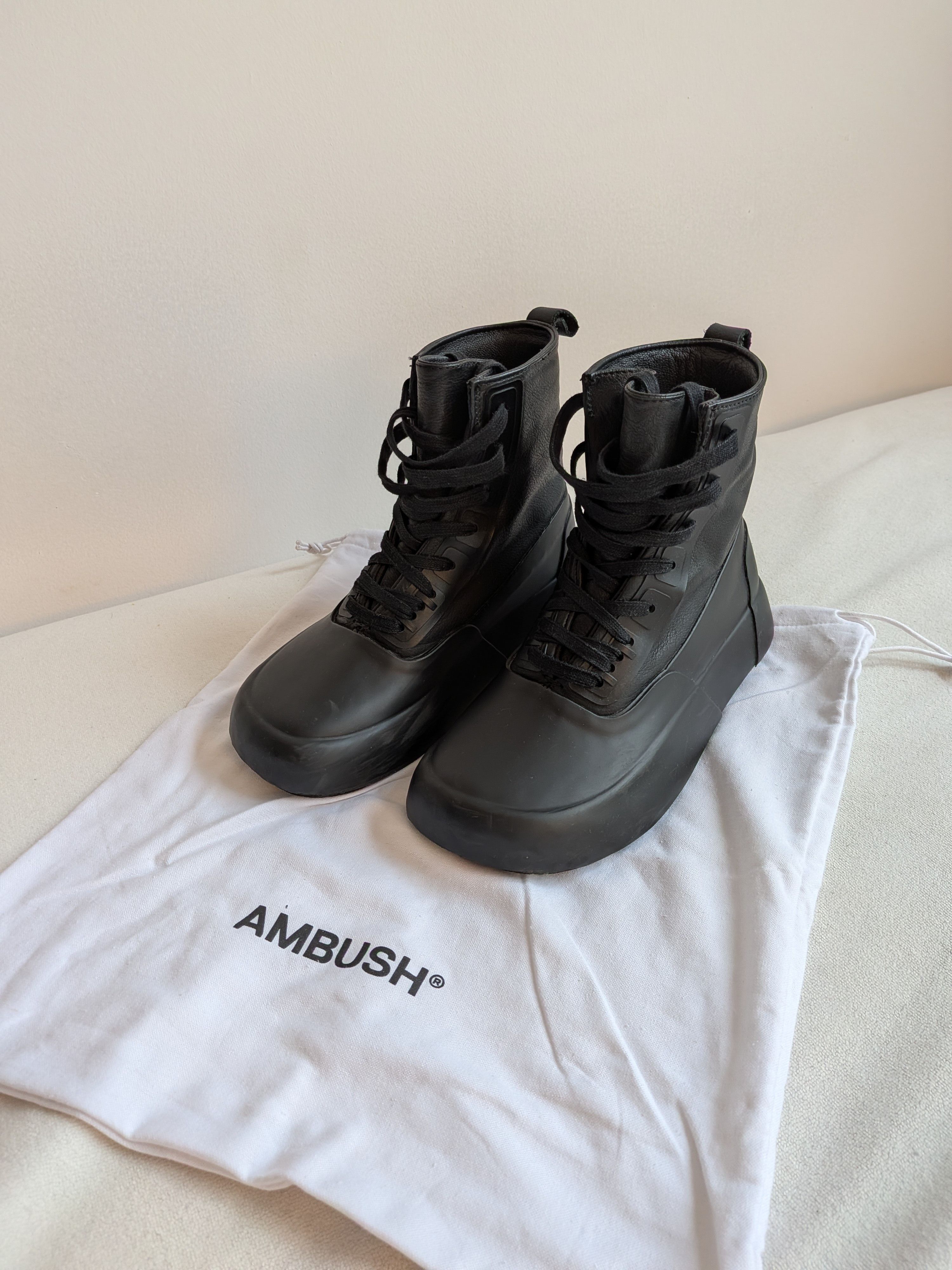 Ambush Design Black lace up boots Size US 6 / EU 39 - 8 Thumbnail