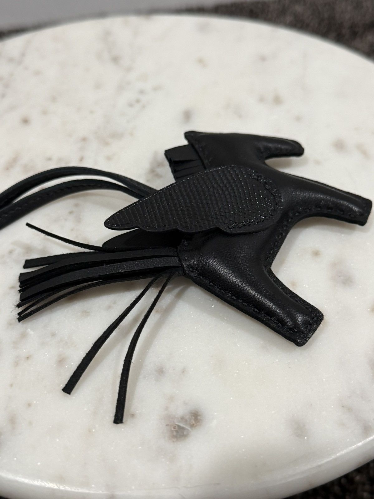 Hermes Hermes Black Leather MM Lizard Rodeo Pegasus Horse Bag Charm Size ONE SIZE - 11 Thumbnail