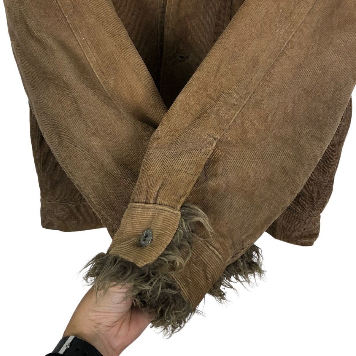 Japanese Brand 🔥90’s Real Things Corduroy Trucker Jacket Mink Fur Lining Size US L / EU 52-54 / 3 - 10 Thumbnail