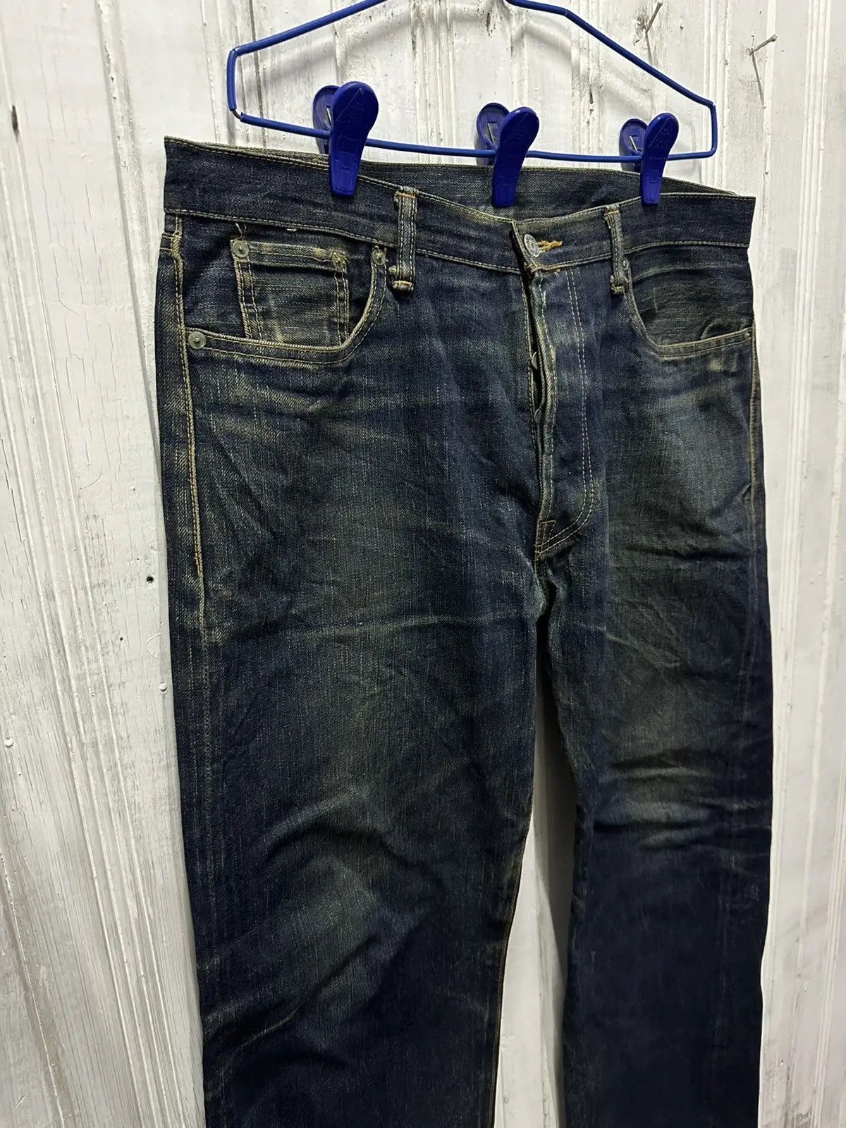 Kamikaze Attack SICKSS! Redline KAMIKAZE ATTACK Selvedge Mudwash Denim Pants Size US 35 - 4 Thumbnail