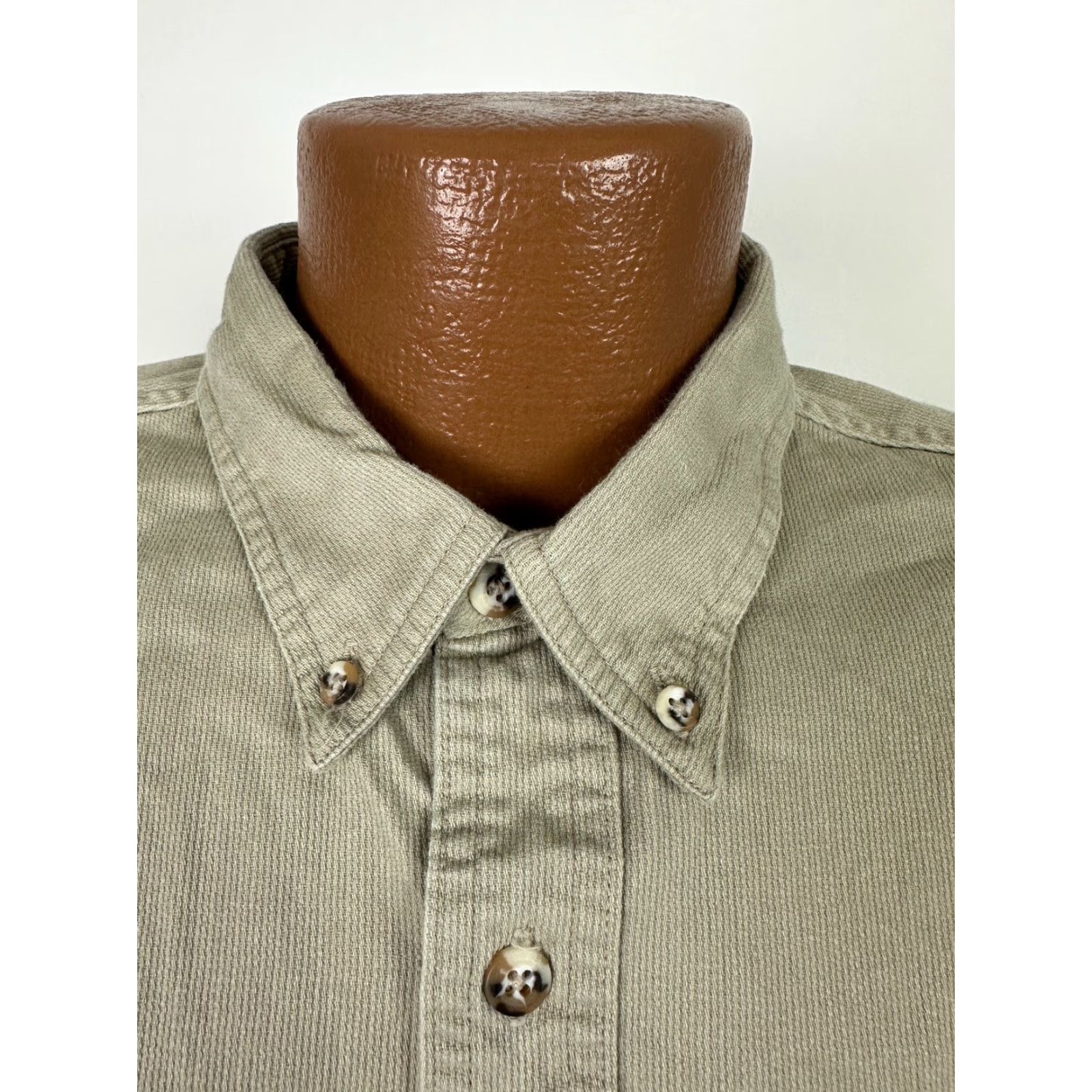 Vintage VINTAGE Crystal Springs Khaki Shirt Men XL Heavyweight Ribbed Cotton Embroidered Pockets Button-Up 90s Nautical casual Mens Size US XL / EU 56 / 4 - 4 Thumbnail