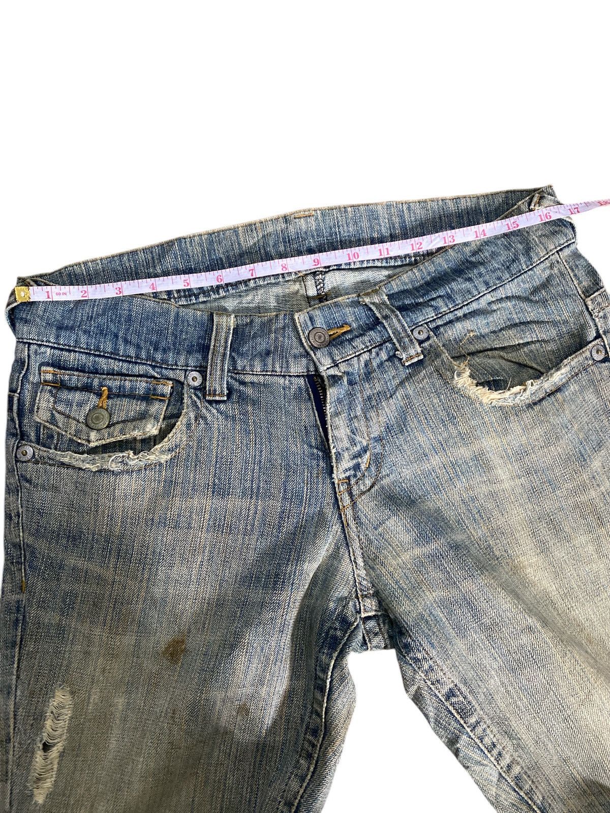 Lee × Vintage Vintage 80s Lee Rider Denim Distressed Size US 29 - 13 Thumbnail