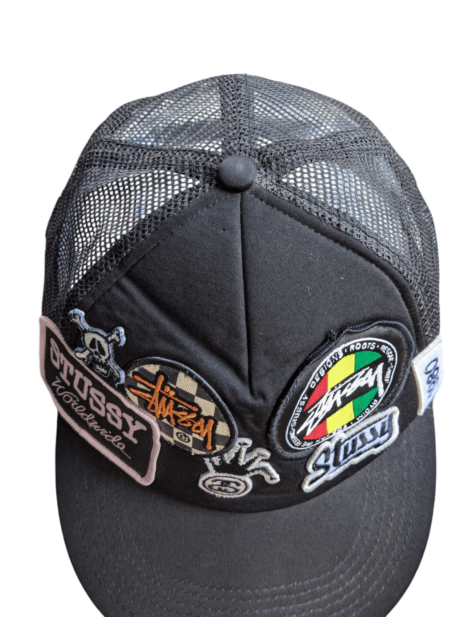 Stussy Vintage Stussy Crown Logo Patches All Logo Trucker Hat Size ONE SIZE - 5 Thumbnail
