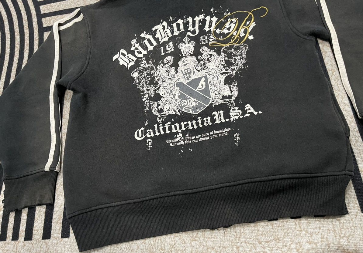 Japanese Brand 2000s BAD BOY FUR HOODIE ZIPPER SUN FADED DISTRESSED Size M / US 6-8 / IT 42-44 - 21 Thumbnail