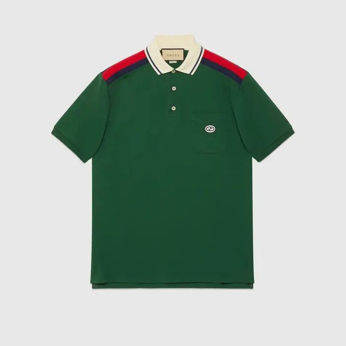 Gucci o1loc1c0326 737656 Cotton Polo Shirt With Interlocking G Size US S / EU 44-46 / 1 - 1 Thumbnail