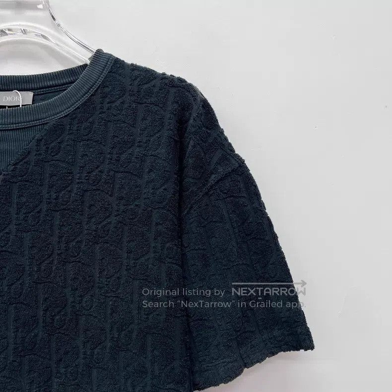 Dior Dior Dark blue logo plush full print cotton round-neck sho Size US S / EU 44-46 / 1 - 3 Thumbnail