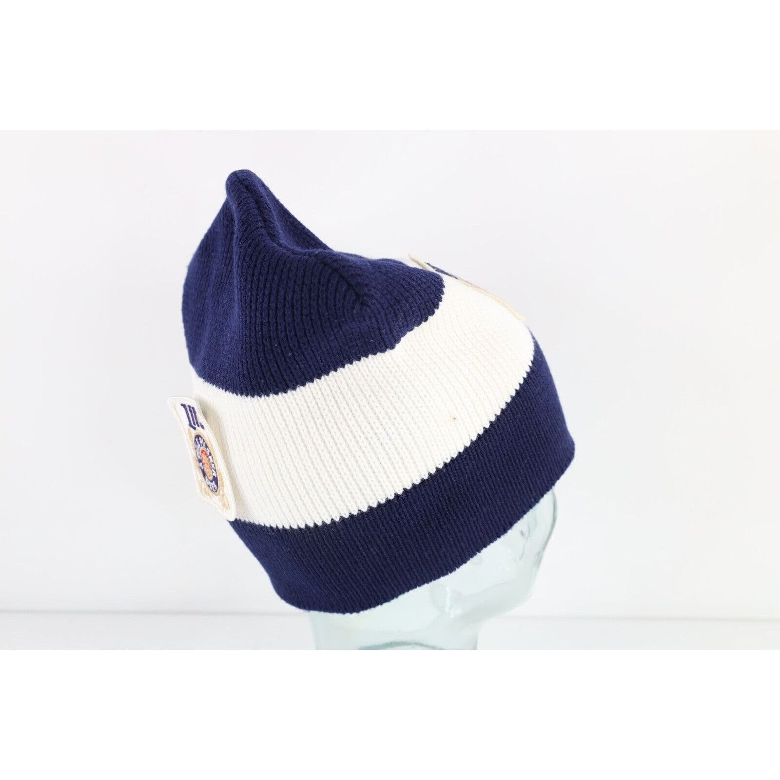 Vintage Vintage 70s Patch Miller Lite Beer Wool Ribbed Knit Beanie Size ONE SIZE - 7 Thumbnail