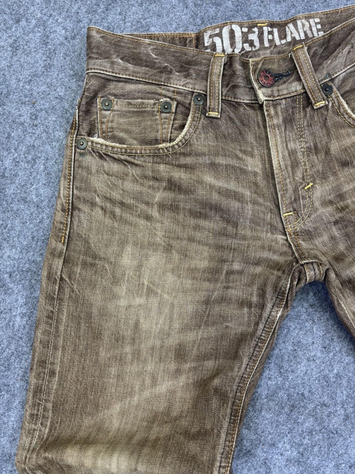 Edwin 💥90s Style Flare💥Insane Edwin 503 Flare Denim F837 Size US 32 / EU 48 - 4 Thumbnail
