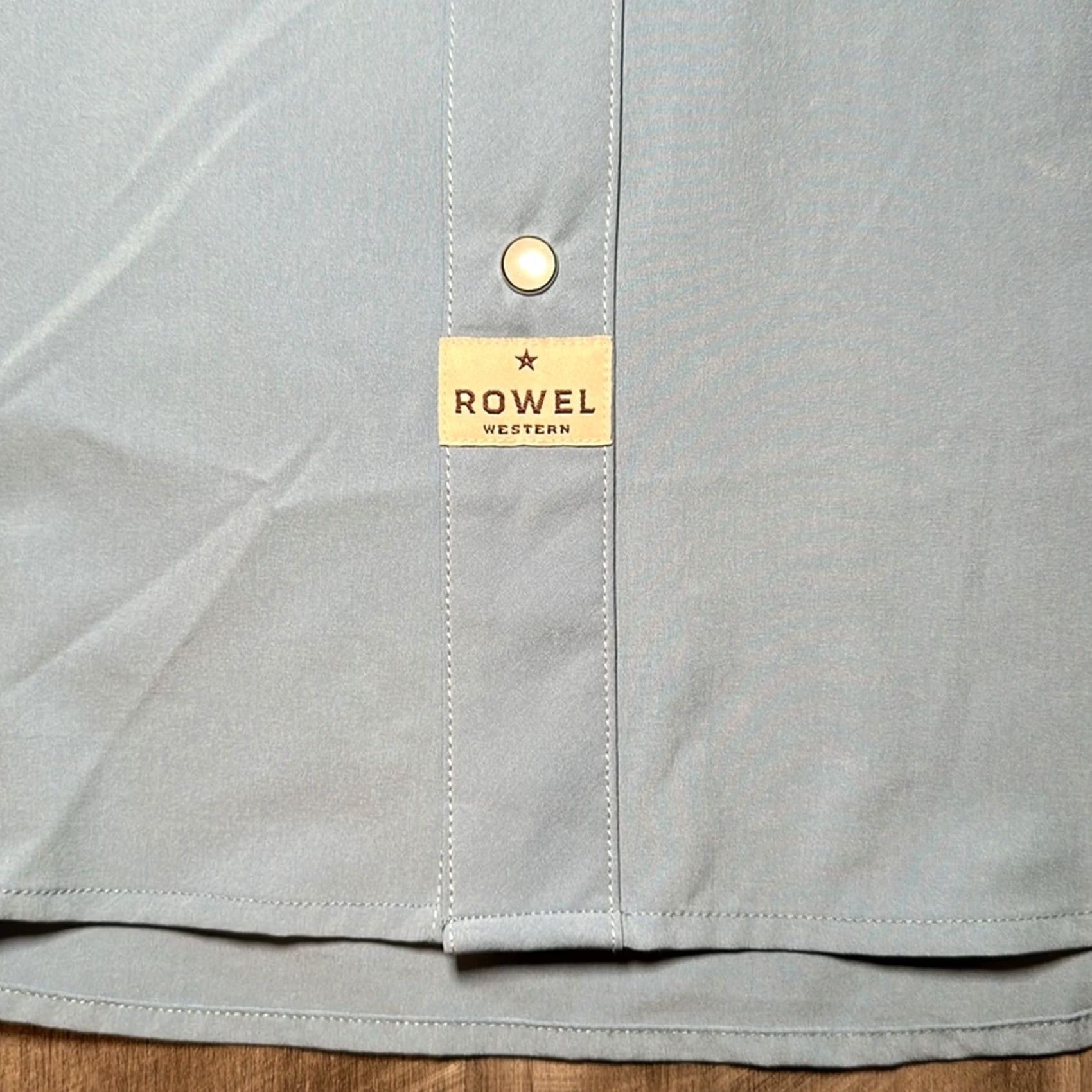 Vintage Rowel Western Long Sleeve Pearl Snap Shirt 2XL Mens Blue Size US XXL / EU 58 / 5 - 7 Thumbnail