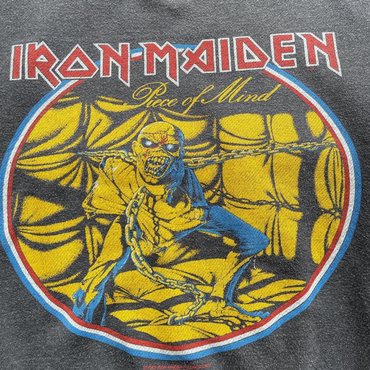Vintage Vintage 1983 Iron Maiden Piece Of Mind Sleeveless Rock Tee Size US S / EU 44-46 / 1 - 2 Thumbnail
