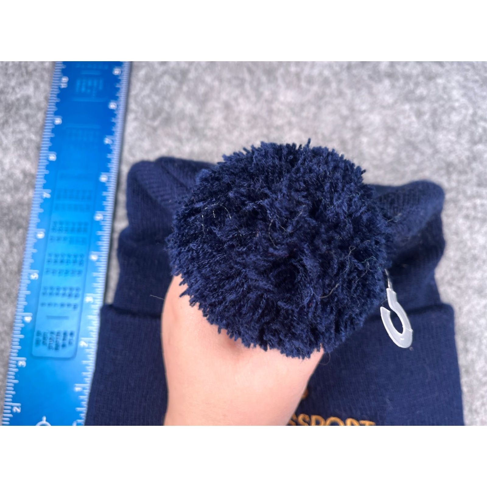 Vintage Promotional Headwear Beanie Adult One Size Blue Knit 100% Acrylic Pom Ski Breweries Unisex Size ONE SIZE - 4 Thumbnail