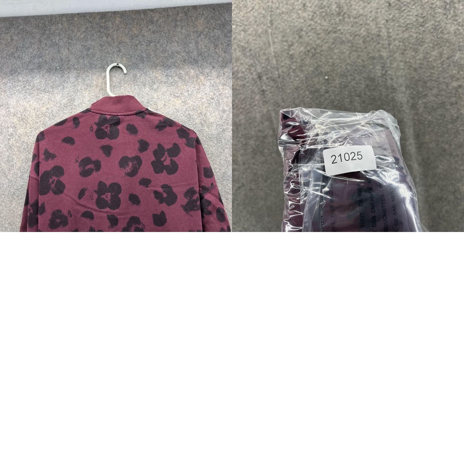 Adidas Adidas Sweater Women XS Burgundy 1/4 Zip Cropped Jacket Floral Trefoil Size XS / US 0-2 / IT 36-38 - 9 Thumbnail