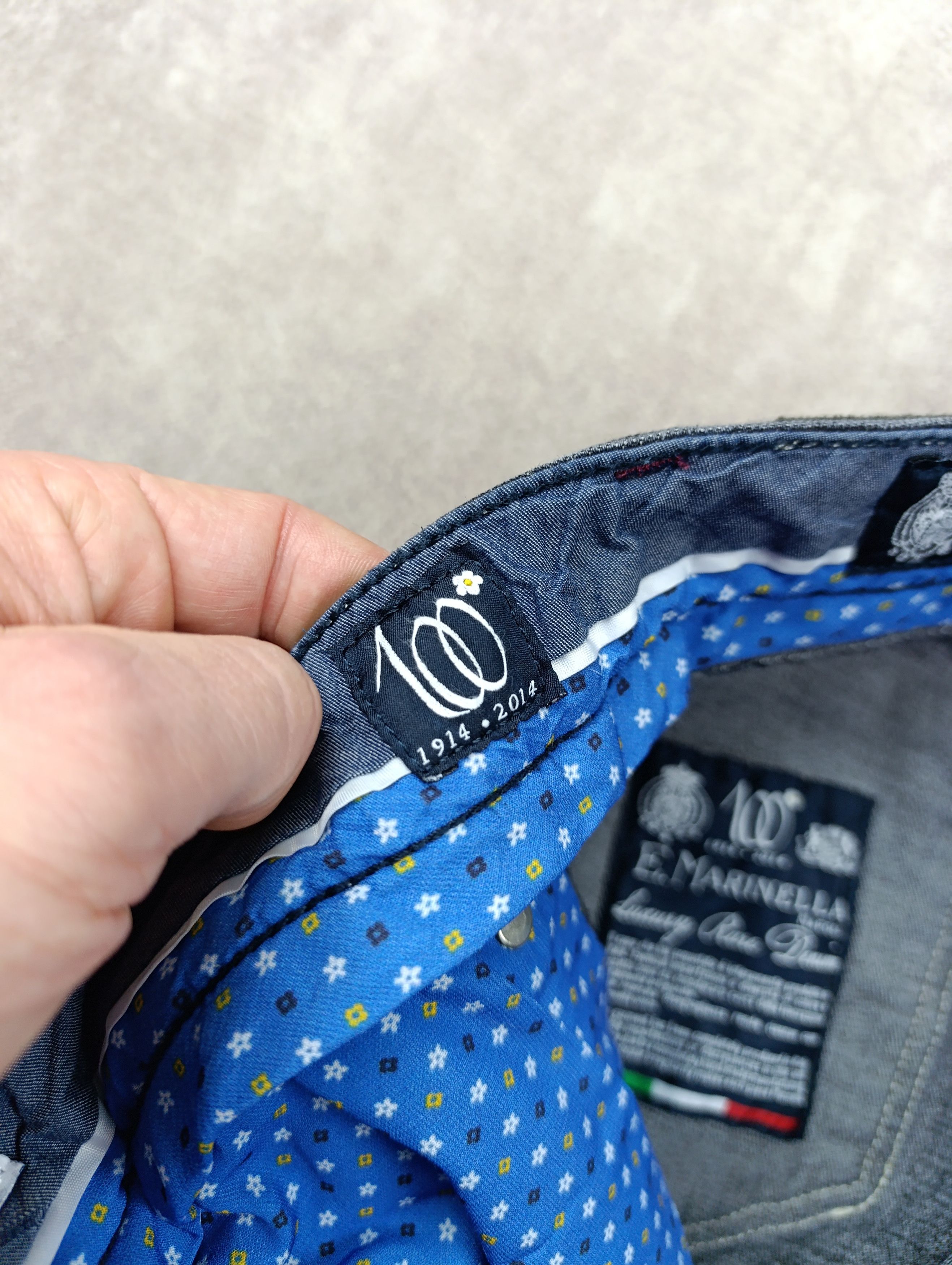 E. Marinella E.MARINELLA JEANS MILANO BUTTON FLY SLIM FIT FOR 100 YEARS Size US 37 - 20 Thumbnail