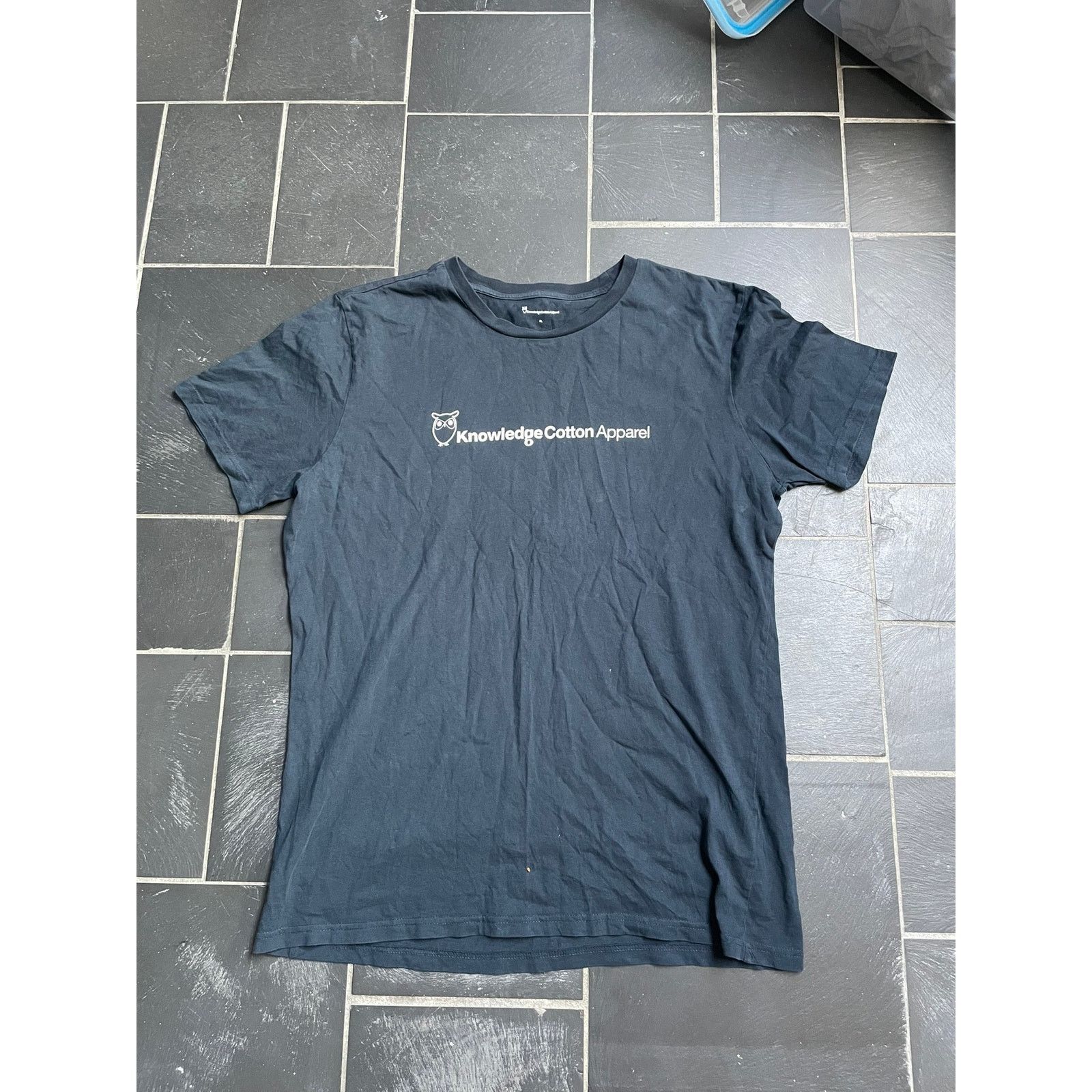 KnowledgeCotton Apparel Knowledge Cotton Apparel Owl Navy Mens Tshirt Size US XL / EU 56 / 4 - 2 Thumbnail