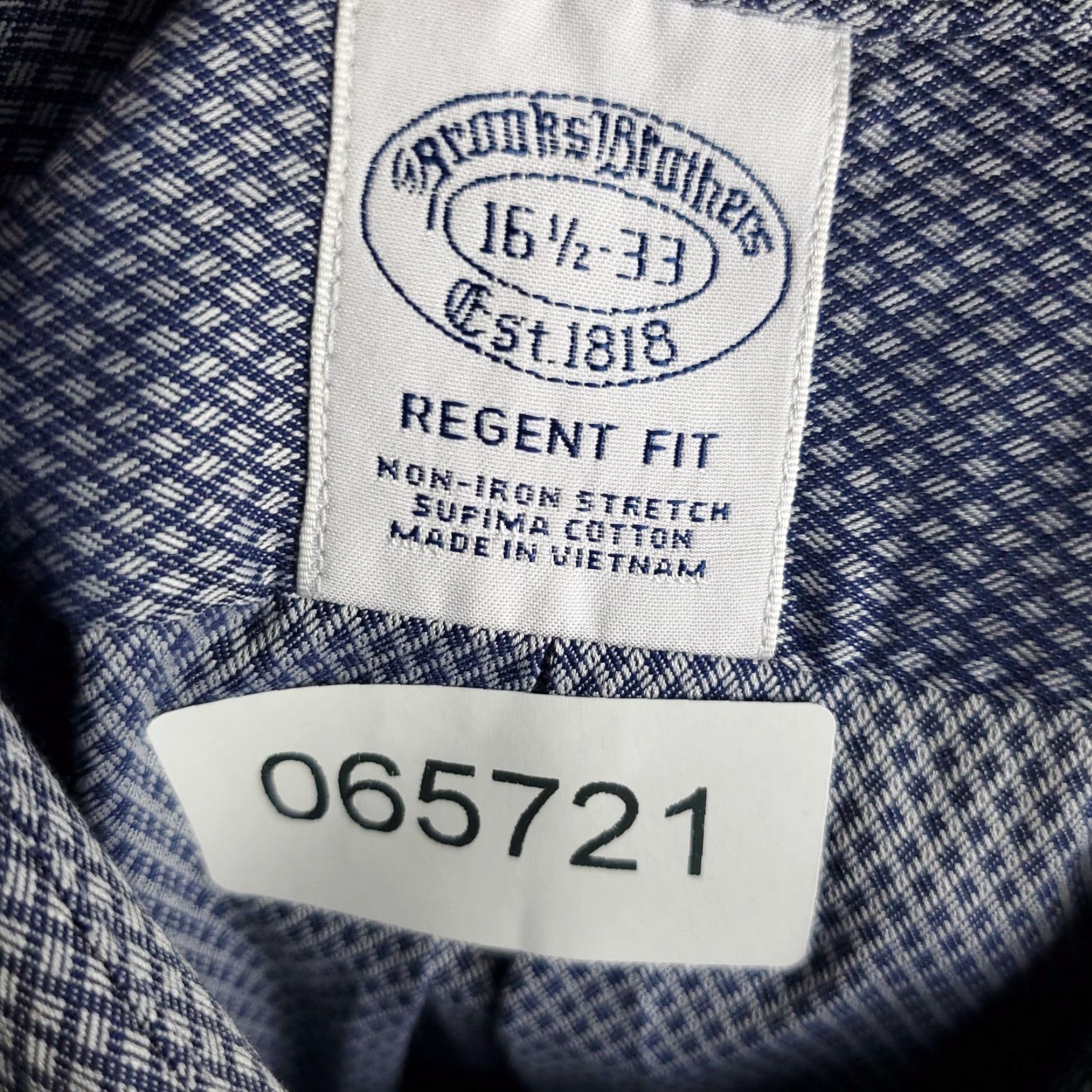 Brooks Brothers Brooks Brothers Shirt Mens 16.5 Blue Regent Dress Button Up Long Sleeve Dress Shirt Mens 16.5 Blue Regent Classic American Modern Size 46R - 7 Thumbnail
