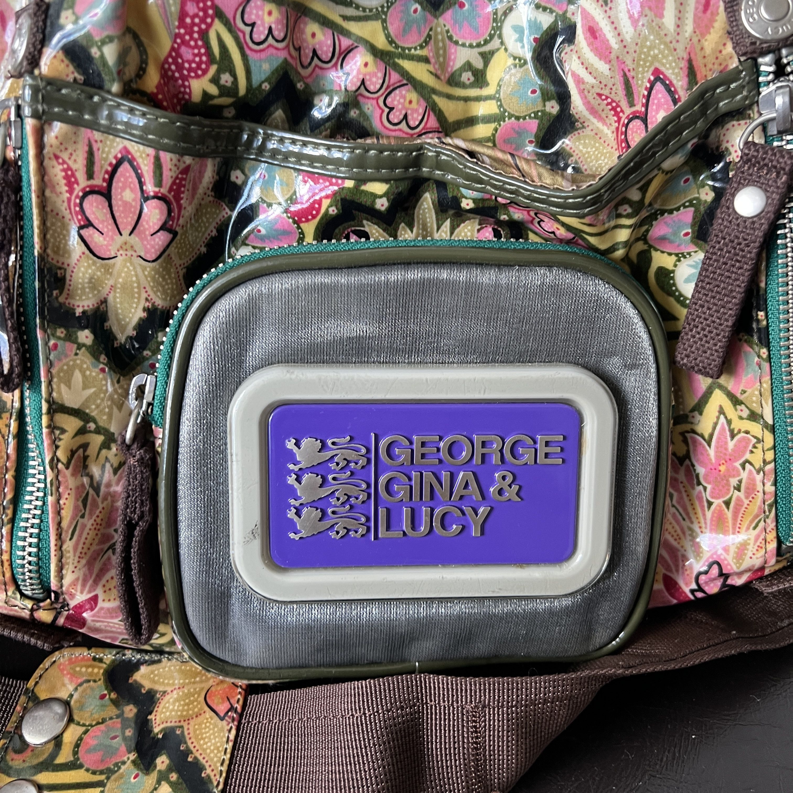 George Gina & Lucy Vintage GEORGE GINA & LUCY WAHUNA HAI Vinyl 2005 Floral Bag Size ONE SIZE - 11 Thumbnail