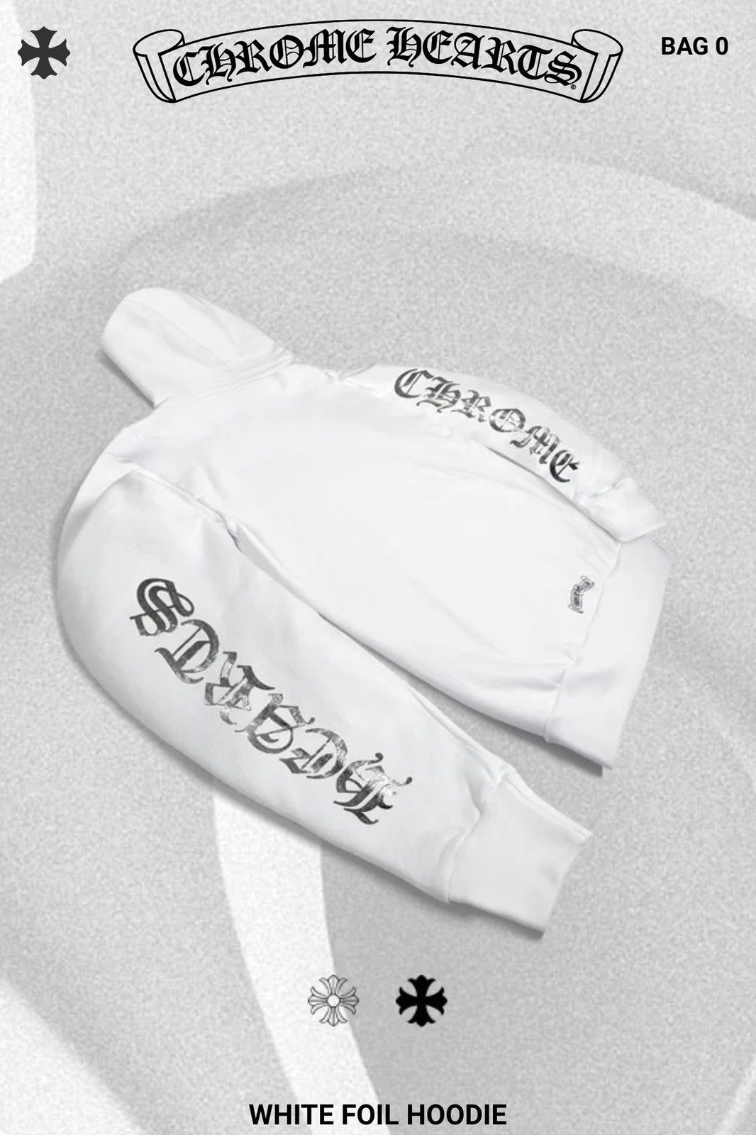 Chrome Hearts Chrome hearts white foil hoodie Size US S / EU 44-46 / 1 - 2 Thumbnail