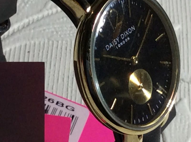 Designer Daisy Dixon black dial black leather strap watch Size ONE SIZE - 9 Thumbnail