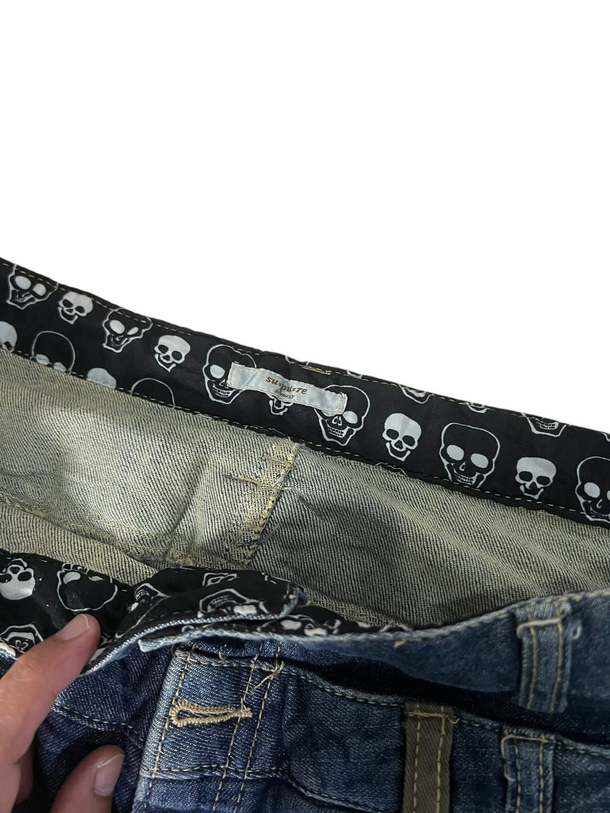 Japanese Brand Japanese brand skull Double Waist sedionaries Denim Jean Size US 35 - 8 Thumbnail