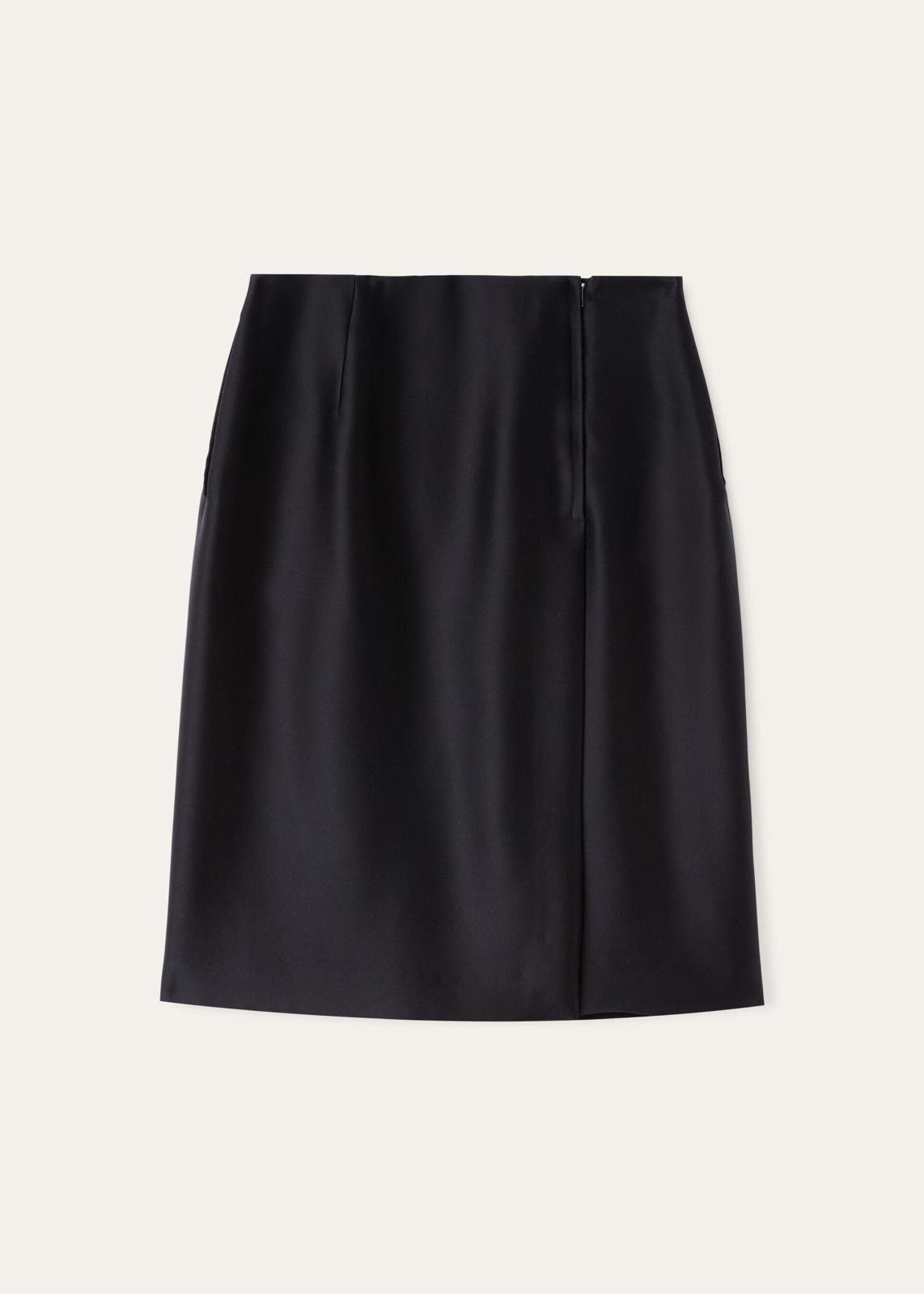 Loro Piana o1srvl11e0225 FAN6757 Amalie Skirt in Midnight Blue Size 26" / US 2 / IT 38 - 2 Thumbnail
