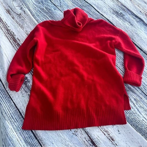 Other Bartolini Wool Cashmere Blend RedTurtleneck Sweater Size S / US 4 / IT 40 - 4 Thumbnail