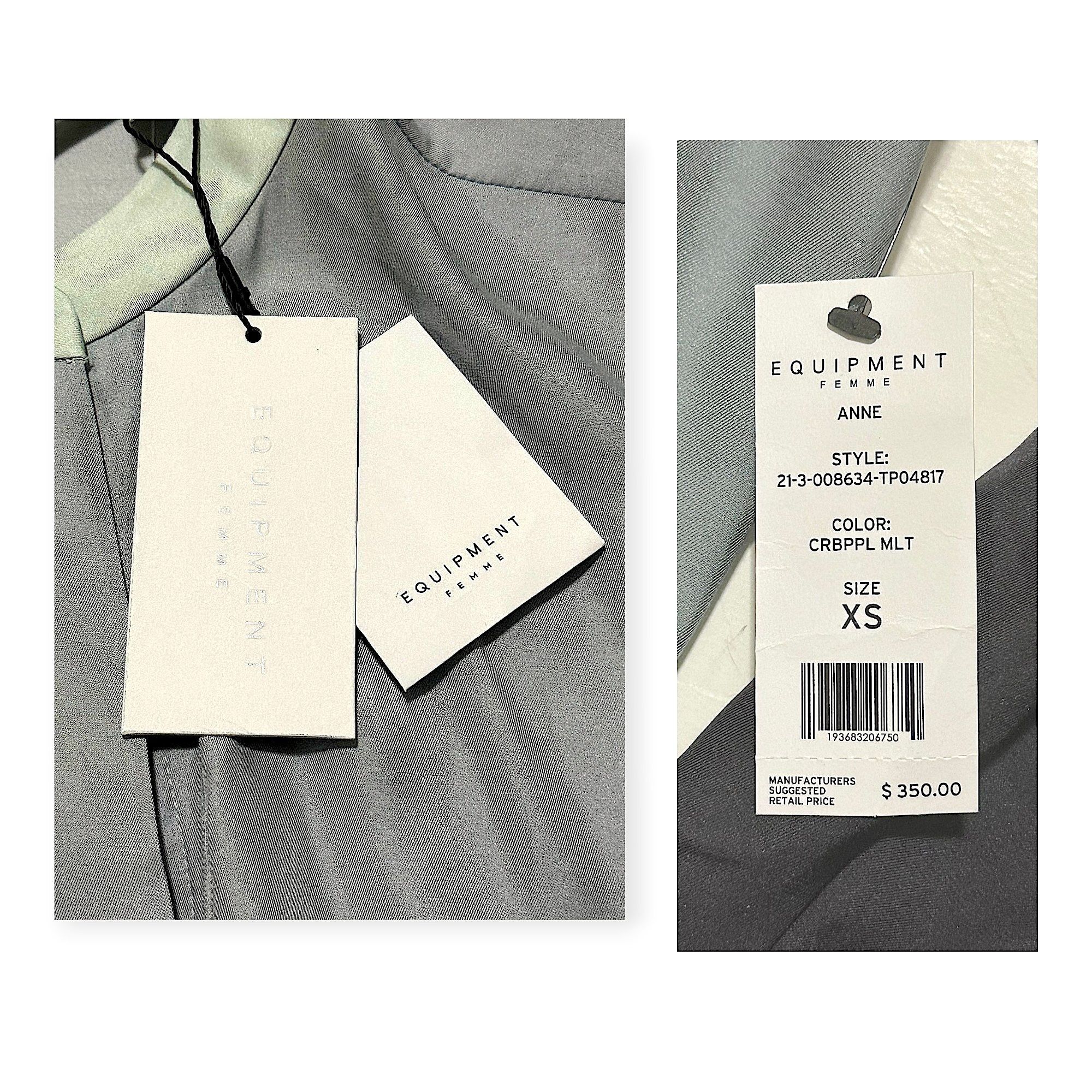 Equipment EQUIPMENT Anne Printed Button Down Shirt, Size XS, NWT Size XS / US 0-2 / IT 36-38 - 3 Thumbnail