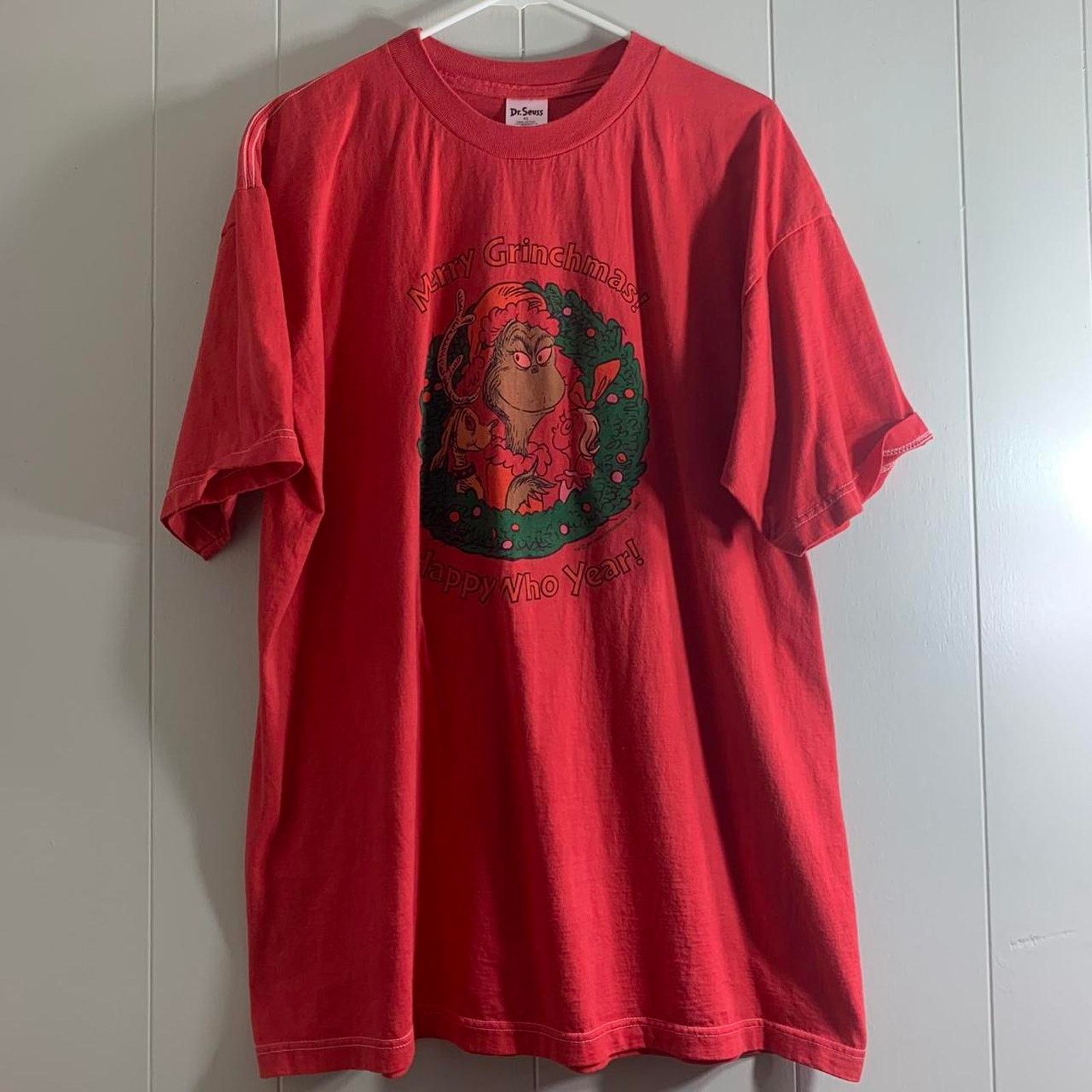 Vintage vintage 1998 DR SEUSS GRINCH WHO STOLE CHRISTMAS tee shirt Size US XL / EU 56 / 4 - 2 Thumbnail