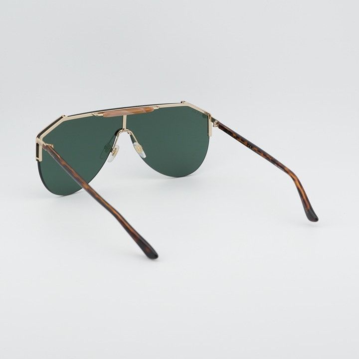 Gucci Gucci GG0584S 002 Sunglasses Gold Shield Frame, Green Lenses Size ONE SIZE - 10 Thumbnail