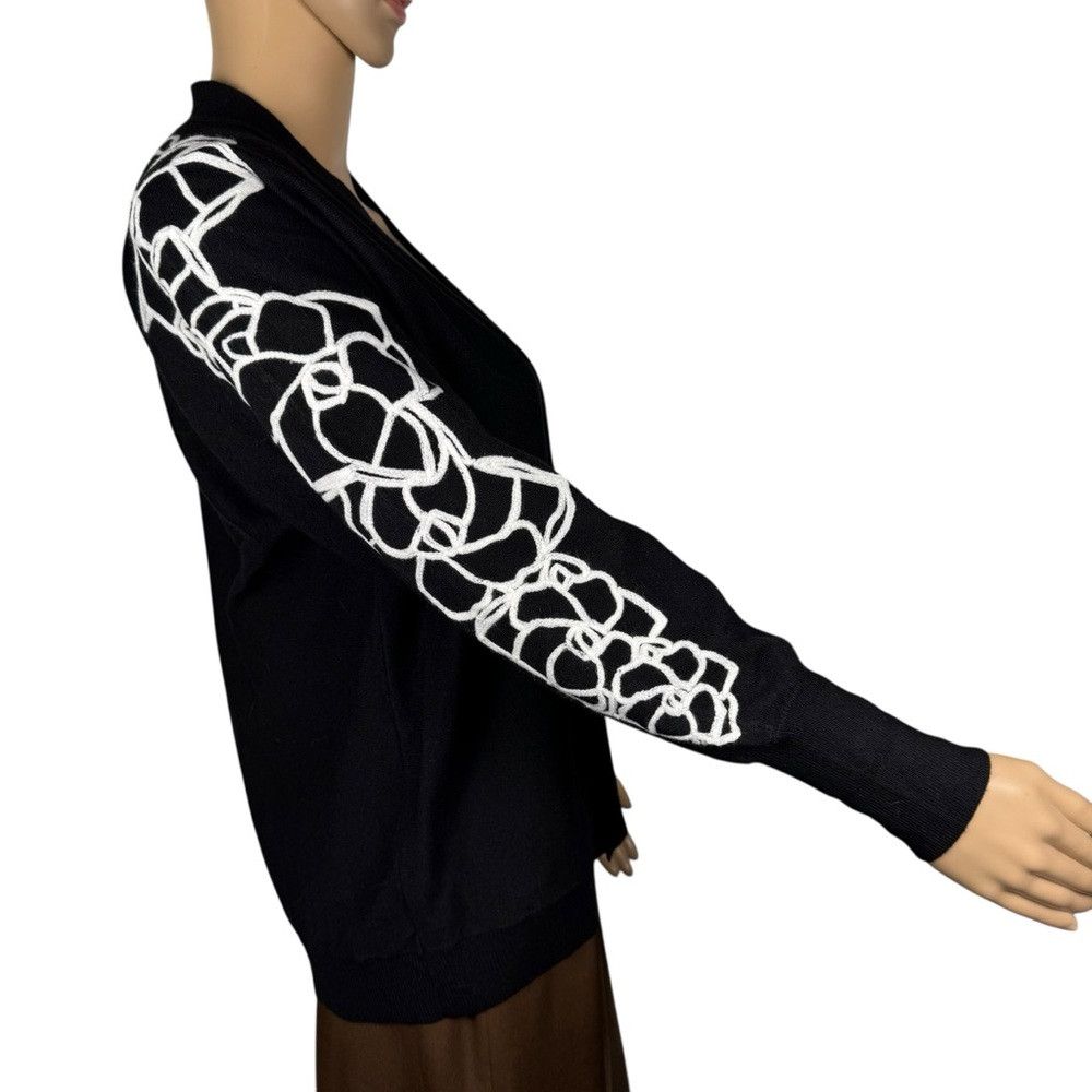 Chicos New Chico's Soutache Open Front Black Cardigan Size 0 US S Size S / US 4 / IT 40 - 3 Thumbnail