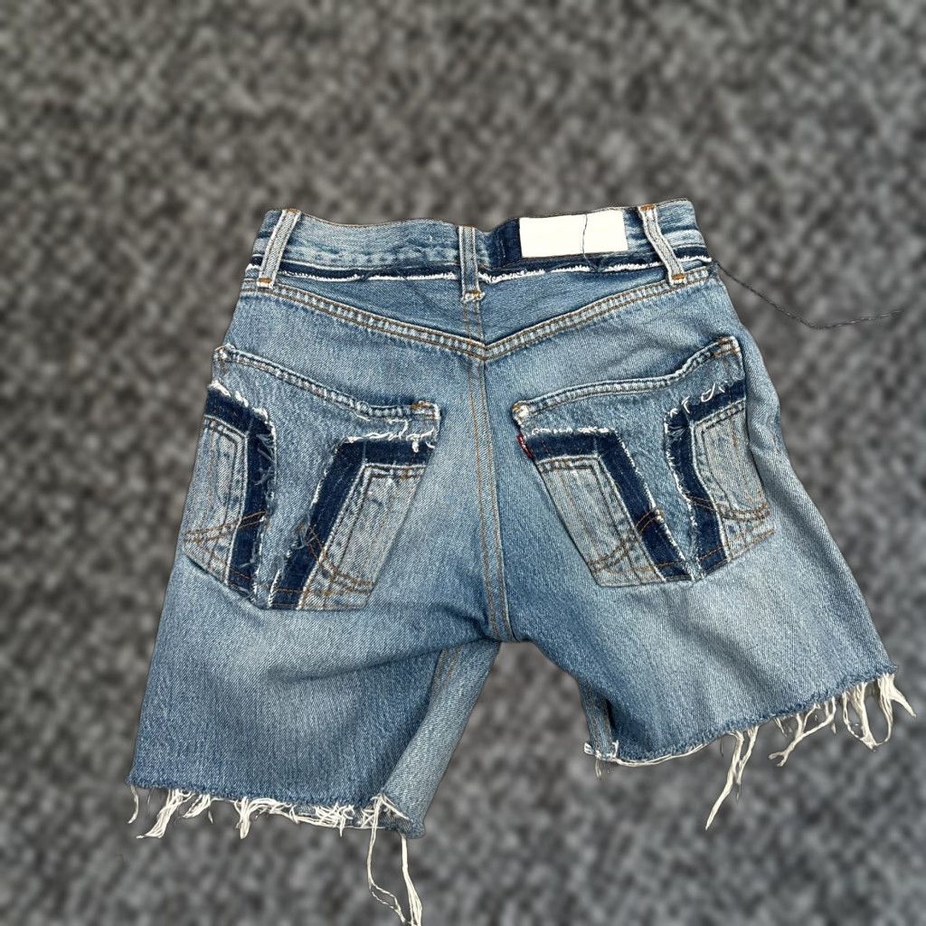 Vintage VINTAGE RE/DONE Levi's Women's Denim Boy Shorts Size 24 Cut-Off USA Size 42" / US 20 - 1 Thumbnail