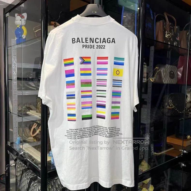 Balenciaga Balenciaga Dual portrait multi-national flag print Size US S / EU 44-46 / 1 - 2 Thumbnail